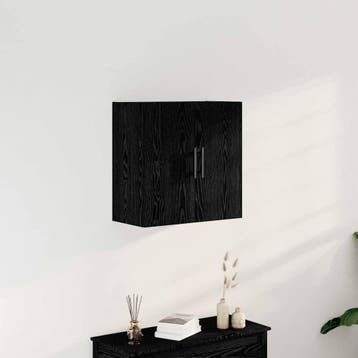 vidaXL Wandkast 60 x 31,5 x 60 cm Bewerkt hout Zwart Eiken, Huis en Inrichting, Kasten | Overige, Verzenden, Nieuw