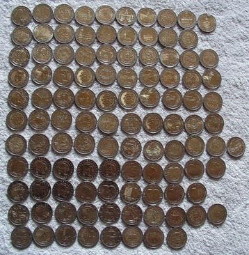 Europa. 2 Euro Various Years (107 monnaies)