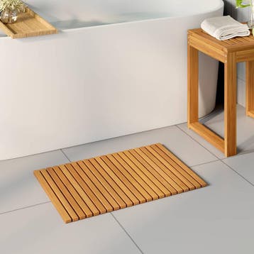 vidaXL Badmat Naturel 60 x 40 cm Massief Acaciahout, Huis en Inrichting, Verzenden, Nieuw, Bruin