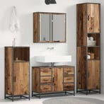 vidaXL Badkamermeubelset met lade 3 pcs Oud Hout Bewerkt, Verzenden, Nieuw, Overige typen
