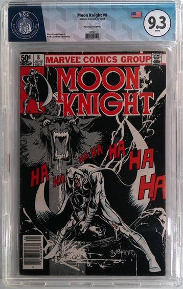 Moon Knight #8 - Newsstand Edition - EGC 9.3 - 1 Graded, Nieuw