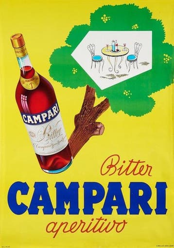 Rolli Milano - Bitter Campari - Aperitivo - jaren 1950, Antiek en Kunst