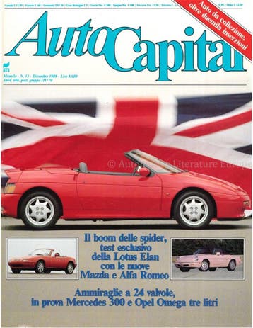 1989 AUTOCAPITAL MAGAZINE 12 ITALIAANS, Nieuw, Author