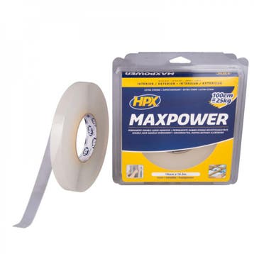 HPX Max Power Bevestigingstape 16.5mtrx19mm Transparant, Doe-het-zelf en Verbouw, IJzerwaren en Bevestigingsmiddelen, Ophalen of Verzenden