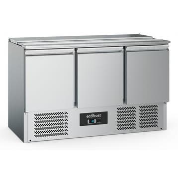 Ecofrost Ecofrost Saladette | RVS | 368L | 3 deurs | 4x 1/1, Ophalen of Verzenden, Nieuw