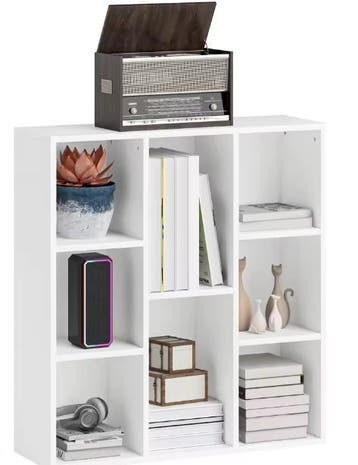 Witte Opbergkast met 8 Vakken – Verticaal of Horizontaal, Huis en Inrichting, Kasten | Boekenkasten, Verzenden, Nieuw