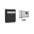 Hekbrievenbus Allux 5000 - zwart met grijze klep, Tuin en Terras, Verzenden, Nieuw