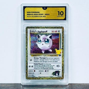 Pokémon Graded card - Erikas Jigglypuff Holo 69 - 30th, Nieuw