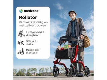 Medzone Fortis - Rollator Lichtgewicht Opvouwbaar -, Verzenden, Nieuw
