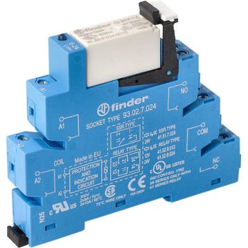 Finder 38.52 Interface Relais 24VDC 8A Dual CO Contact -, Verzenden, Nieuw, Overige typen