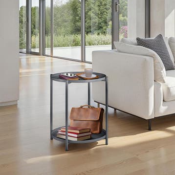 Bijzettafel Oxford 45,5x45,5x53cm - donkergrijs, Huis en Inrichting, Verzenden, Nieuw