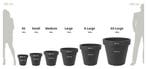 Set van 2 stuks Kunststof Bloempot Antraciet Ø48cm, Tuin en Terras, Bloempotten, Ophalen of Verzenden, Nieuw
