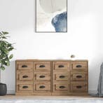 vidaXL Dressoirs 2 pcs Artisan Eiken 70 x 35,5 x 67,5 cm, Verzenden, Nieuw, 50 tot 100 cm, 25 tot 50 cm