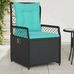 vidaXL Liggende tuinstoelen 2 stuks zwart polyrotan, Tuin en Terras, Tuinstoelen, Verzenden, Nieuw, Rotan