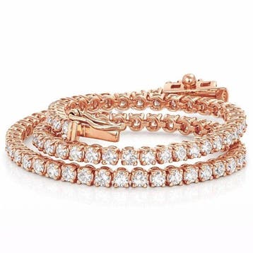 Armband - 18 karaat Roségoud - 2.80ct. tw. Diamant, Sieraden, Tassen en Uiterlijk, Armbanden, Nieuw
