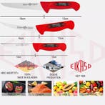 Eikaso Solingen Messenset Rood – 3-delig – Steekmessen &, Ophalen of Verzenden, Nieuw, Kunststof, Bestekset