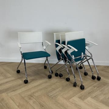 Outlet Complete set van 4 stuks Sedus Flip Flap inschuifbare, Ophalen of Verzenden, Zo goed als nieuw, Stof