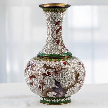 Vaas - Koper - China - Cloisonné (Zonder minimumprijs)