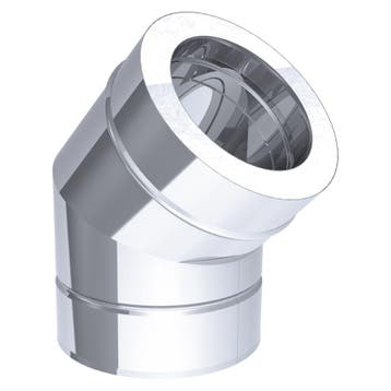 GGM Gastro | Hoekbuis - 45° vast - in rvs - Ø 350mm |, Verzenden