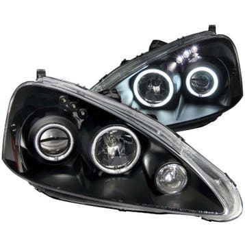 ANZO 2005-2006 Acura RSX Projector Headlights w/ Halo Black, Ophalen of Verzenden, Nieuw