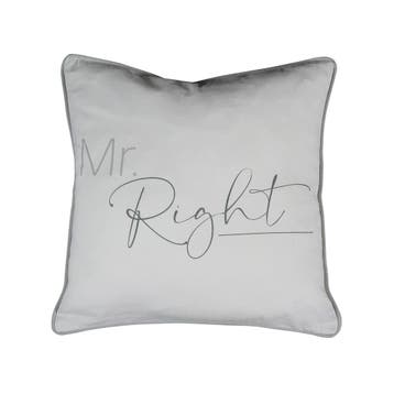 kussen katoen mr right 45x45cm*, Verzenden, Nieuw