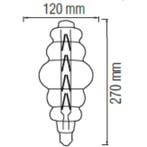 LED Lamp - Design - Origa - E27 Fitting - Amber - 8W, Led-lamp, Minder dan 30 watt, Nieuw, E27 (groot)