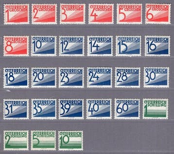 Oostenrijk 1925 - cijferreeks - ANK Porto 132-158, Gestempeld