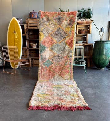 Boho Chic Marokkaans Berber Boujad Tapijt - Vloerkleed - 300, Huis en Inrichting, Stoffering | Tapijten en Kleden, Nieuw