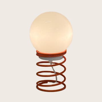 Vintage Space Age tafellamp met spiraalvoet – jaren 70, Ophalen of Verzenden, Gebruikt