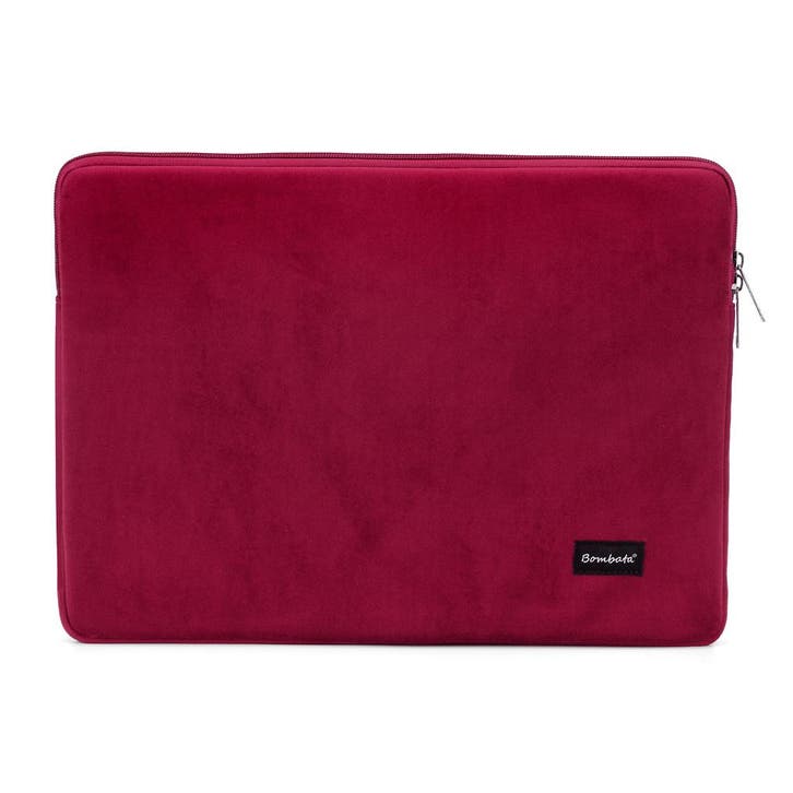 Bombata Velvet Laptophoes Sleeve - 15 / 16 inch - Rood, Computers en Software, Laptoptassen, Nieuw, Verzenden