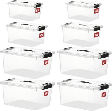 Stapelbare Opbergbakken BPA-vrij | Laatste Stuk!, Kunststof, Mand, Ophalen of Verzenden, Zo goed als nieuw