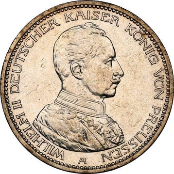 Duitsland, Pruisen Wilhelm II. 5 Mark 1913 - NGC MS61