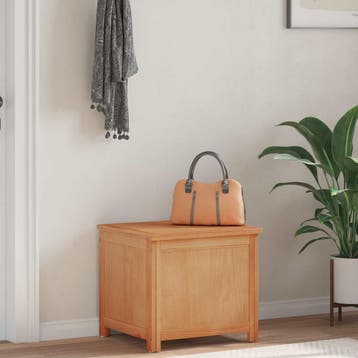 vidaXL Opbergkist met opslag 50 x 45 x 45 cm Massief, Huis en Inrichting, Kasten | Overige, Verzenden, Nieuw