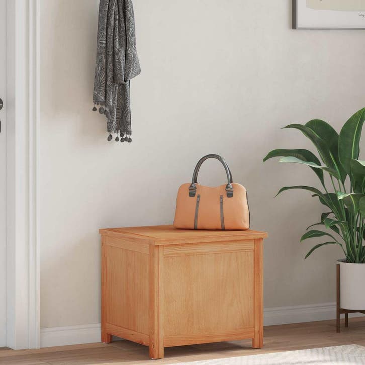 vidaXL Opbergkist met opslag 50 x 45 x 45 cm Massief, Huis en Inrichting, Kasten | Overige, Nieuw, Verzenden