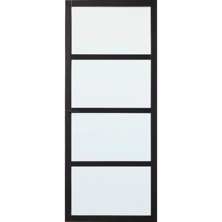 Skantrae binnendeur SSL4024 108x231,5 (Zwart, Stomp), Doe-het-zelf en Verbouw, Deuren en Horren, Nieuw, Glas, Binnendeur, 215 cm of meer