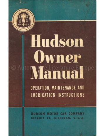 1950 HUDSON PROGRAMMA INSTRUCTIEBOEKJE ENGELS (USA)