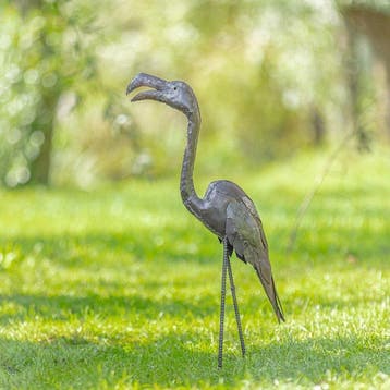 sculptuur, Beeld van een flamingo - 750 mm - Metaal, Antiek en Kunst