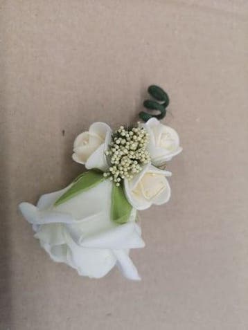 Corsage Roos CremeWit CPR119 Maatwerk, Ophalen of Verzenden, Nieuw