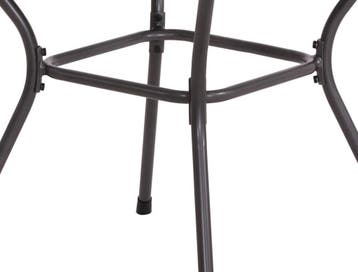 Tuintafel metaal rond 105 cm kleur grijs model Nordic, Ophalen of Verzenden, Nieuw, Rond, Metaal