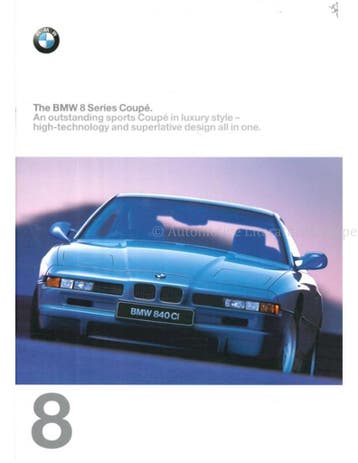 1997 BMW 8 SERIE BROCHURE ENGELS, Nieuw, BMW, Author