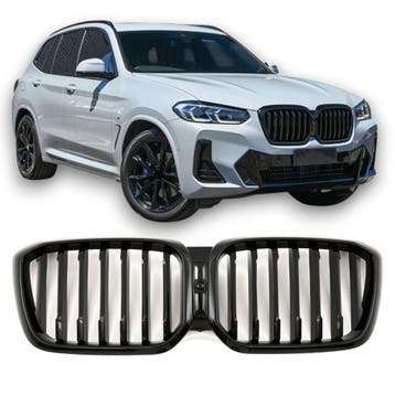 Grille glans zwart geschikt voor BMW X3 X4 G01 G02 LCI |