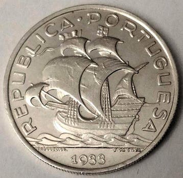 Portugal. Republic. 10 escudos -1933 - Rara
