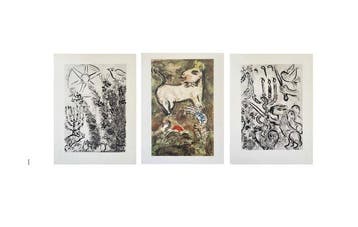 Marc Chagall (1887-1985) - 3 Estampes pour Vitraux Pour