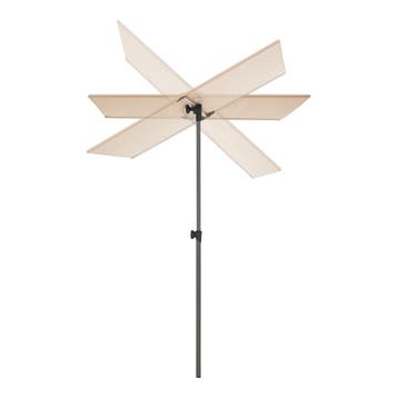 [pro.tec] Parasol 360° Carsoli 120-200x180x130 cm zandkleuri, Verzenden, Nieuw