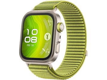 Huawei Watch Fit 4 Pro 40 mm zilver met nylon bandje groen, Verzenden, Zo goed als nieuw, Huawei
