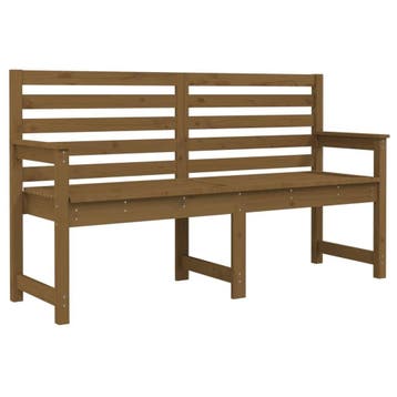 Parkbank honingbruin | Massief hout | Laatste Stuk!, Ophalen of Verzenden, Nieuw, Hout