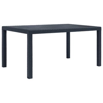 vidaXL Tuintafel 150x90x72 cm rattan-look kunststof, Verzenden, Nieuw, Kunststof