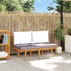 vidaXL Tuinbank met kussens 115 cm massief acaciahout, Tuin en Terras, Tuinsets en Loungesets, Verzenden, Nieuw, Hardhout