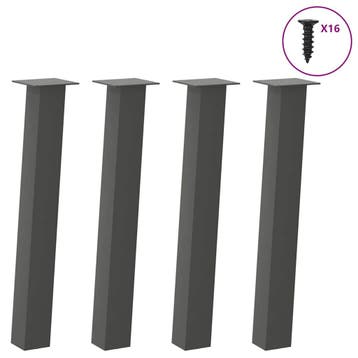 vidaXL Console tafelpoten 4 st 72 cm staal antraciet, Huis en Inrichting, Tafelonderdelen, Verzenden, Nieuw