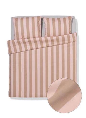 HEMA Dekbedovertrek 240x200/220cm zacht katoen strepen roze, Huis en Inrichting, Verzenden, Nieuw